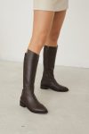 AMELA Brown Leather Women’s High Boots