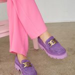 NICOLE Purple Suede Leather Women's Loafer