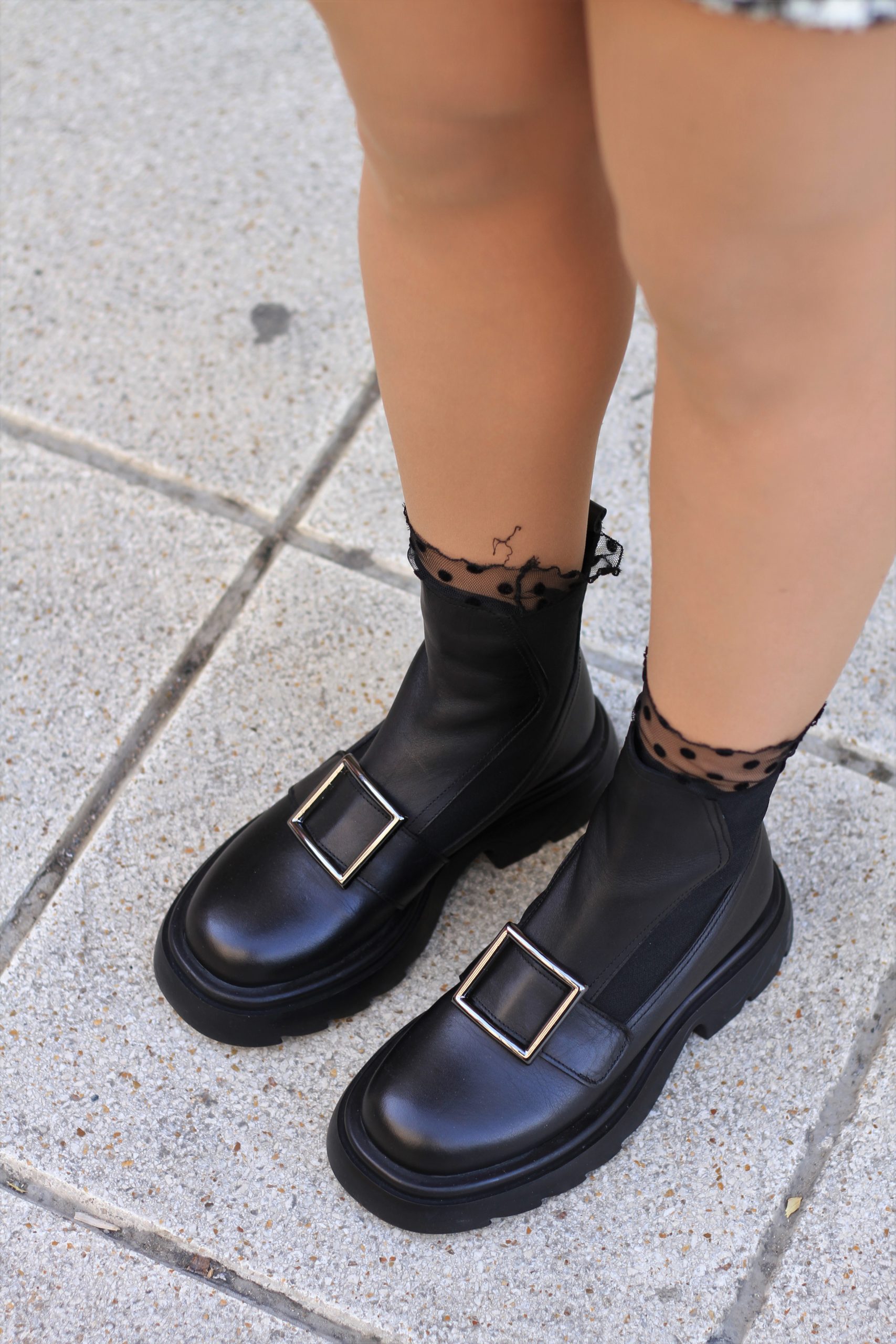 MACY Black Leather Women's Boot - Darius Leather