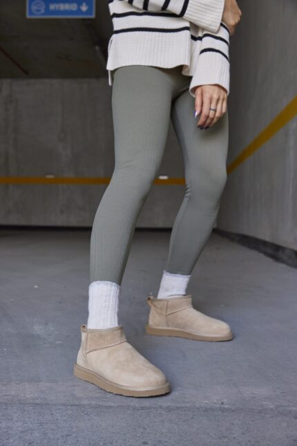 MAISA Beige Suede Leather Women's Boot