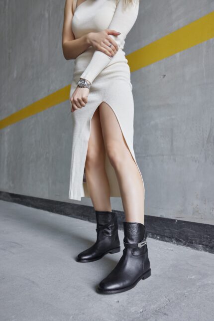 CUBANA Black Leather Women's Boot