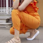 ANNA Beige Leather Women's Sneaker