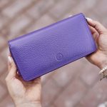 Oslo Purple Leather Unisex Wallet