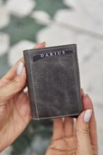 Berlin Gray Leather Men's Wallet - Image 4