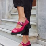 CLAIRE Pink Leather Women's Shoes