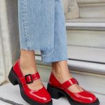 CLAIRE Red Leather Women's Shoes