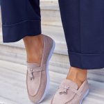 LIORA Beige Leather Women's Loafer