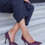 Reya Burgundy Leather Women's Stiletto