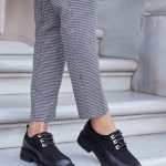 RAMONA Black Leather Women's Shoes