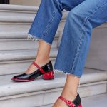 MARGO Black And Red Leather Women's Heeled Shoes