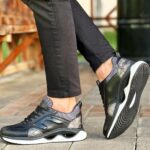 Nathan Black Leather Men's Sneakers