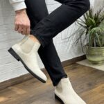 Adam Beige Suede Leather Men's Boots