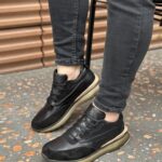 Ryan Black Leather Men's Sneakers