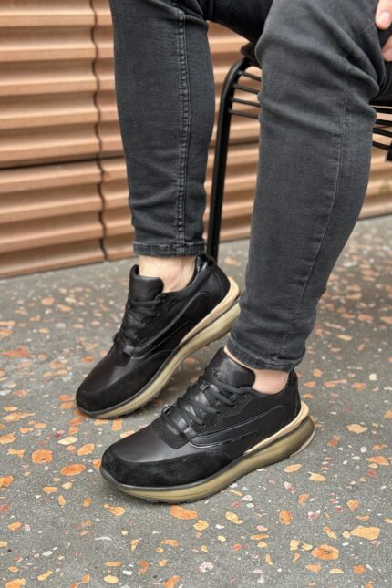 Ryan Black Leather Men's Sneakers