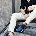Nathan Blue Leather Men's Sneakers