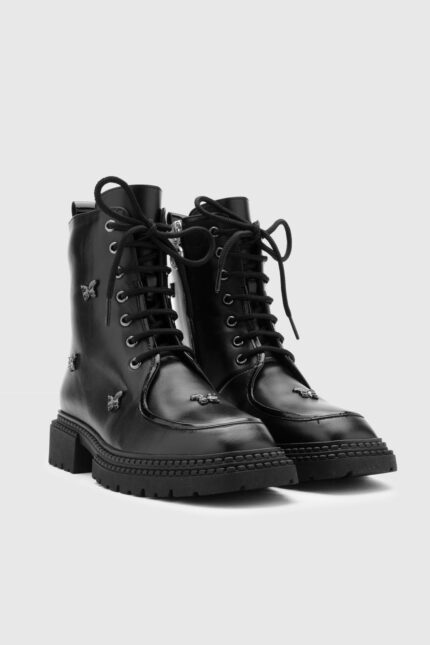 MARIPOSA Black Leather Women's Boot