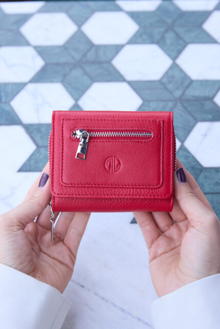 LONDON Red Leather Women's Wallet