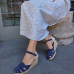 ALANA Blue Suede Leather Women's Sandal