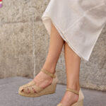 ALANA Beige Suede Leather Women's Sandal