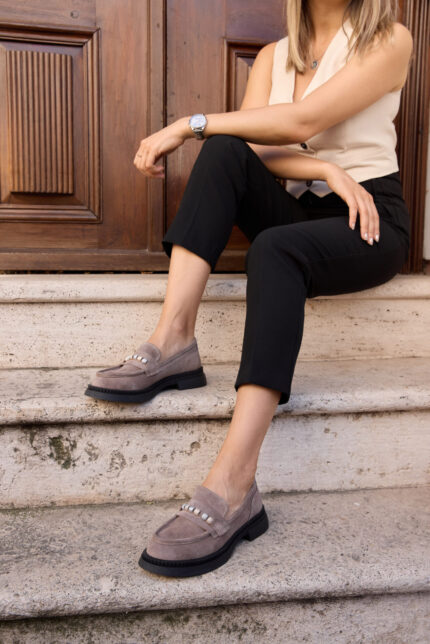 VALERIA Mink Suede Leather Women's Loafer