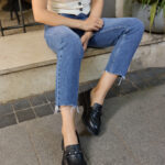 VALERIA Black Leather Women's Loafer