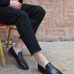 PAULO Black Leather Men's Classic Shoes