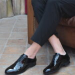 ZION Black Patent Leather Men's Classic Shoes