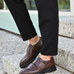 EVAN Brown Leather Men's Classic Shoes