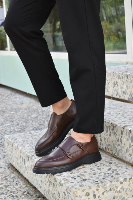EVAN Brown Leather Men's Classic Shoes