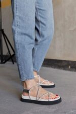LAOISE White Leather Women's Sandal (Copy) - Image 4