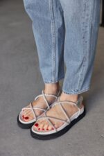 LAOISE White Leather Women's Sandal (Copy) - Image 2