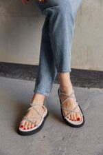LAOISE White Leather Women's Sandal (Copy)