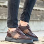 Tedmond Brown Leather Men's Sneakers