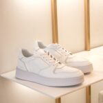 Njord White Leather Men's Sneakers