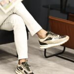ALFIE Beige Leather Men's Sneakers