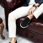 NATE Black Suede Leather Men's Casual Shoes