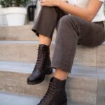 ANISSA Brown Leather Women's Boot