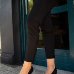 BELINDA Black Leather Women's Pump