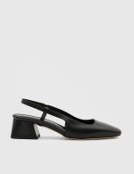 VARDA Black Leather Women's Pump