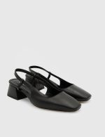 VARDA Black Leather Women's Pump - Image 3