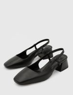VARDA Black Leather Women's Pump - Image 2