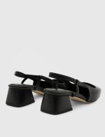 VARDA Black Leather Women's Pump - Image 4