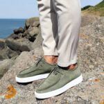 TONY Green Suede Leather Men's Casual Shoes