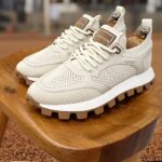 IVOR Beige Leather Men's Sneakers