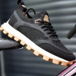 IVOR Black Leather Men's Sneakers