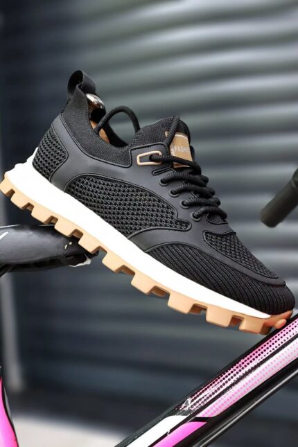 IVOR Black Leather Men's Sneakers