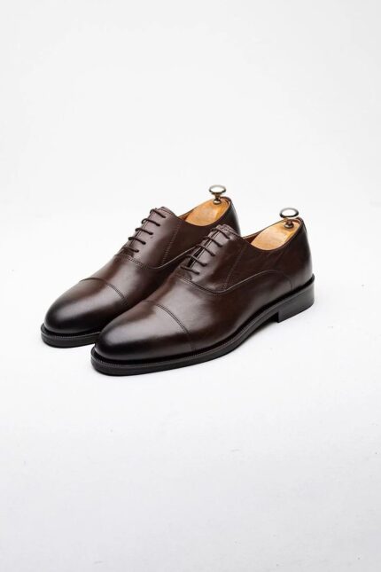 PORTER Brown Leather Men's Classic Shoes