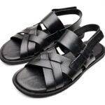 HENRY Black Leather Men's Sandals