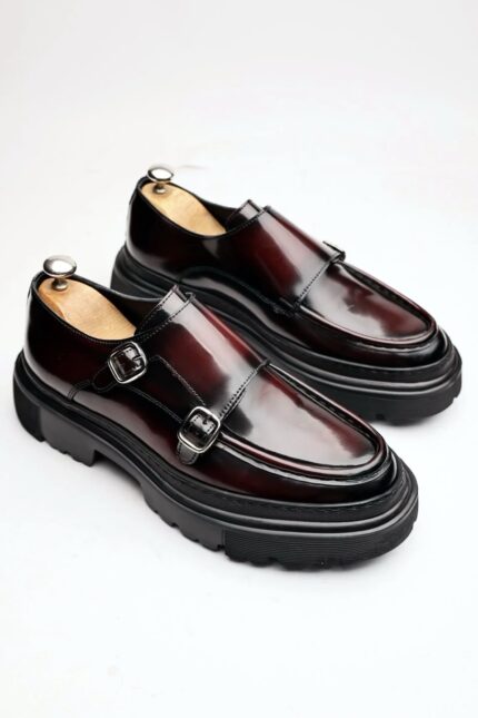 COLIN Burgundy Leather Men's Classic Shoes