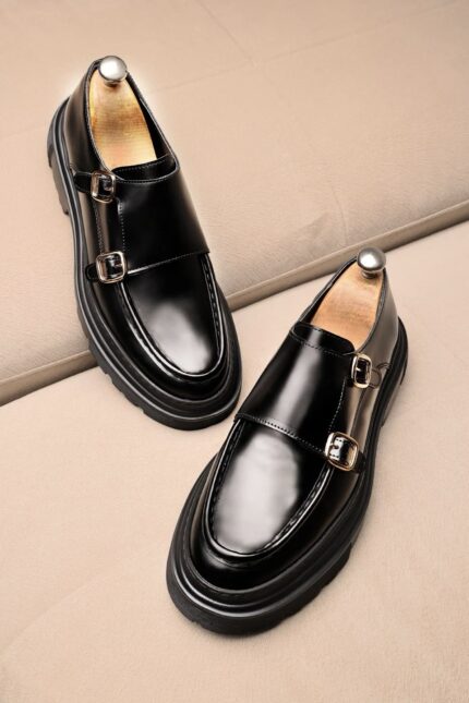 COLIN Black Leather Men's Classic Shoes